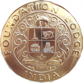 Foundation Lodge Jewel grand lodge of india apmr masonic press agency.jpg